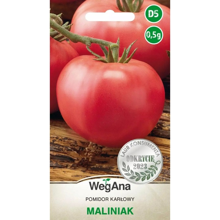 Maliniak kis paradicsom magvak, WegAna, 0,5g, üvegházak és kertek, malin vörös, ültetés III-V,