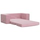 Детски диван 2 в 1, Zakito Europe, plus, розов, 84x38x34см, със свалящ се калъф