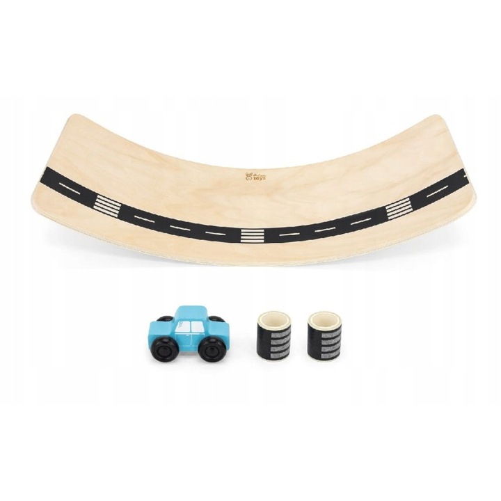 Placa de echilibrare pentru copii Adam Toys, masinuta inclusa, sarcina 80 kg