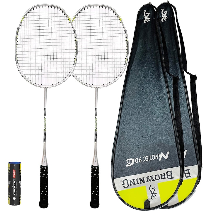 Set Badminton, Nanotec CTi 90, Carbon, 90g, cu Pokrowce Protective, Multicolor