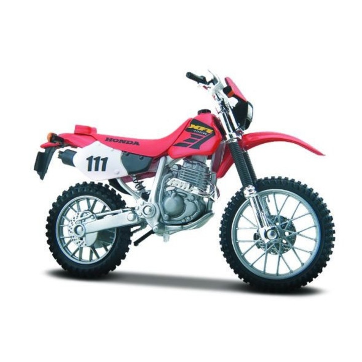Maisto Honda XR400R 1:18 méretarányú játékmotorkerékpár bemutatóállvánnyal