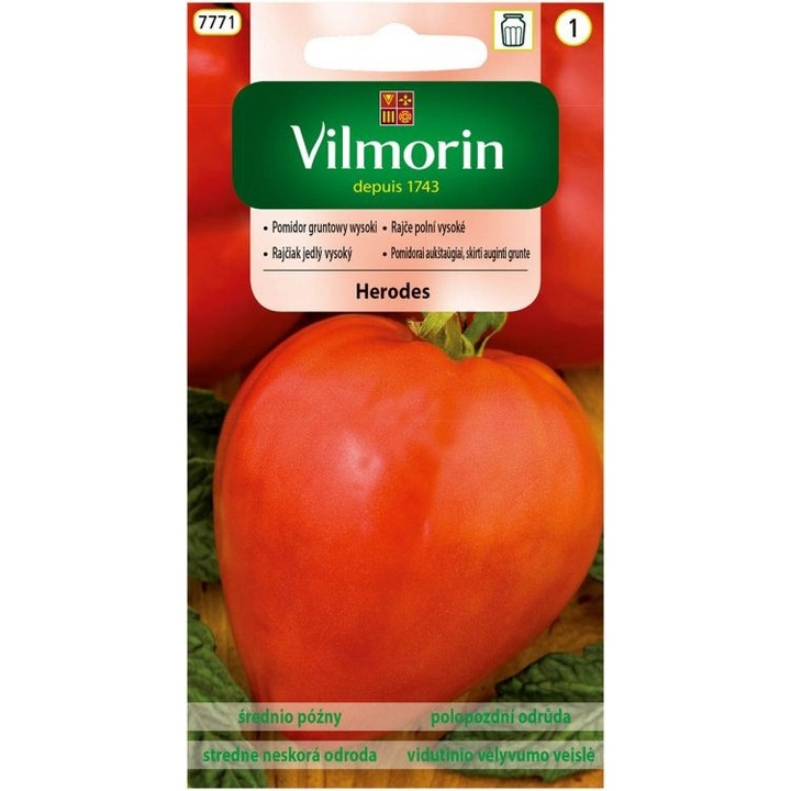 Seminte de legume, Seminte tomate, Herodes, 0.3g, rosii, foarte mari, pentru gradina, calitate superioara, seminte premium, seminte de top