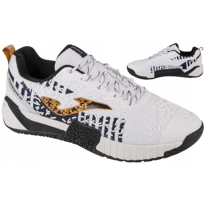 Pantofi sport barbati Joma Thunder 2402, respirabili, flexibili, alb, Alb