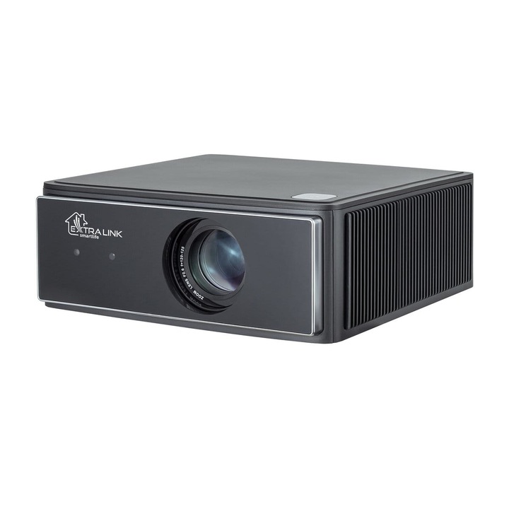 Videoproiector, Extralink, Full HD 1080p, Wi-Fi 6, Android TV 9.0, Negru, 247x253x96mm