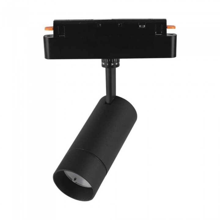 Proiector LED V-TAC VT-908D, aluminiu, negru, 8W, 700lm, 5x21cm, compatibil Wi-Fi si asistenti vocali