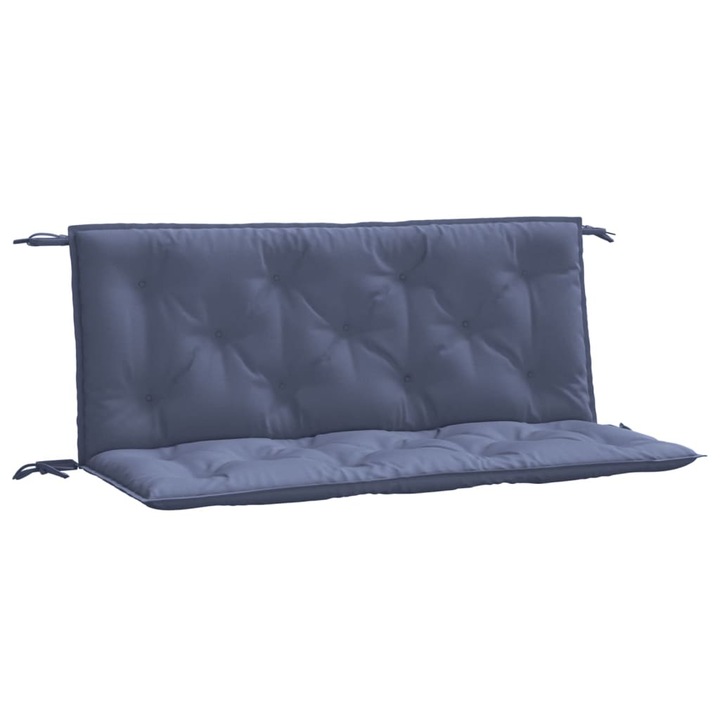 Set perne banca de gradina vidaXL, 2buc., bleumarin, 120x50x7cm, textil oxford, 3.15 Kg