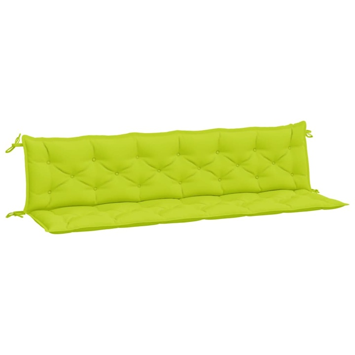 Set perne banca de gradina vidaXL, 2 buc., verde aprins, tesatura oxford, 4.95 Kg
