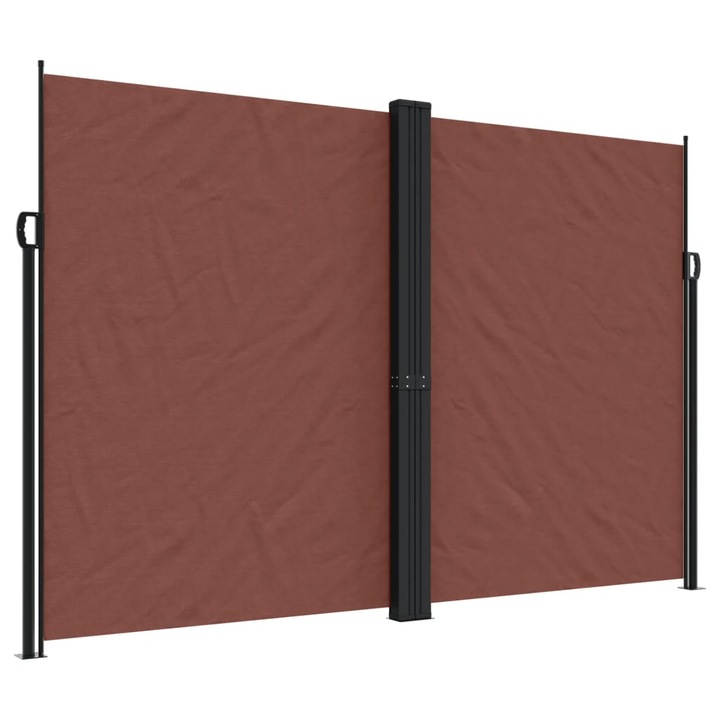 Copertina laterala retractabila vidaXL, maro, 220x1000 cm, 19.5 kg