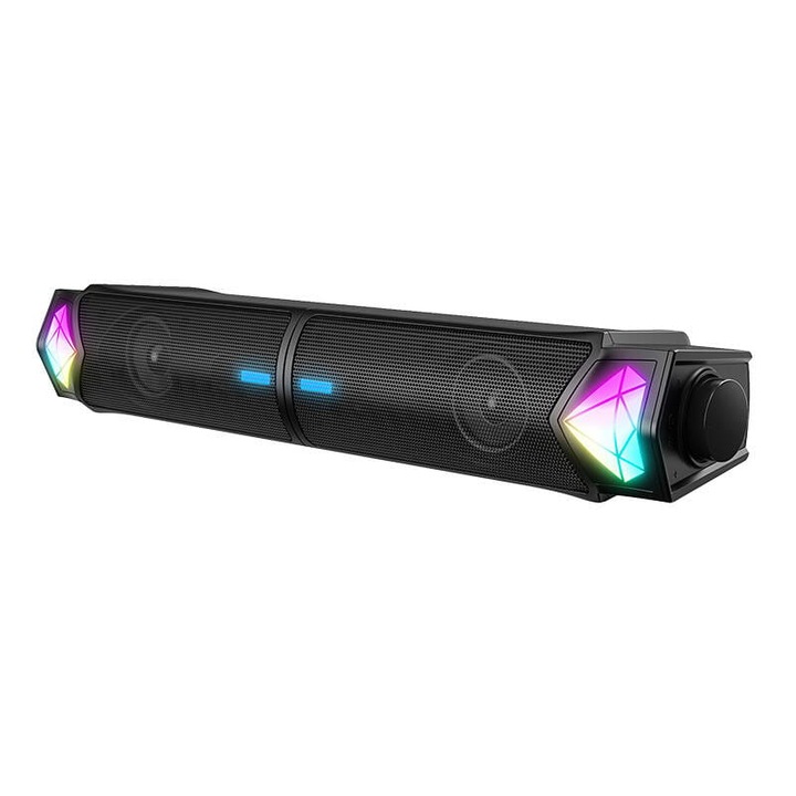 Boxe PC, ONIKUMA L1, Bluetooth 5.3, iluminare RGB, negru, 70x93x205mm