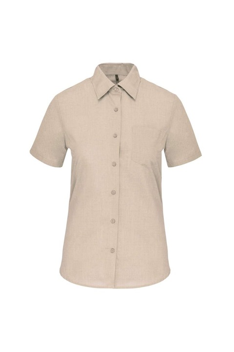 Camasa Judith cu maneci scurte pentru femei - KA548, Alb perlat