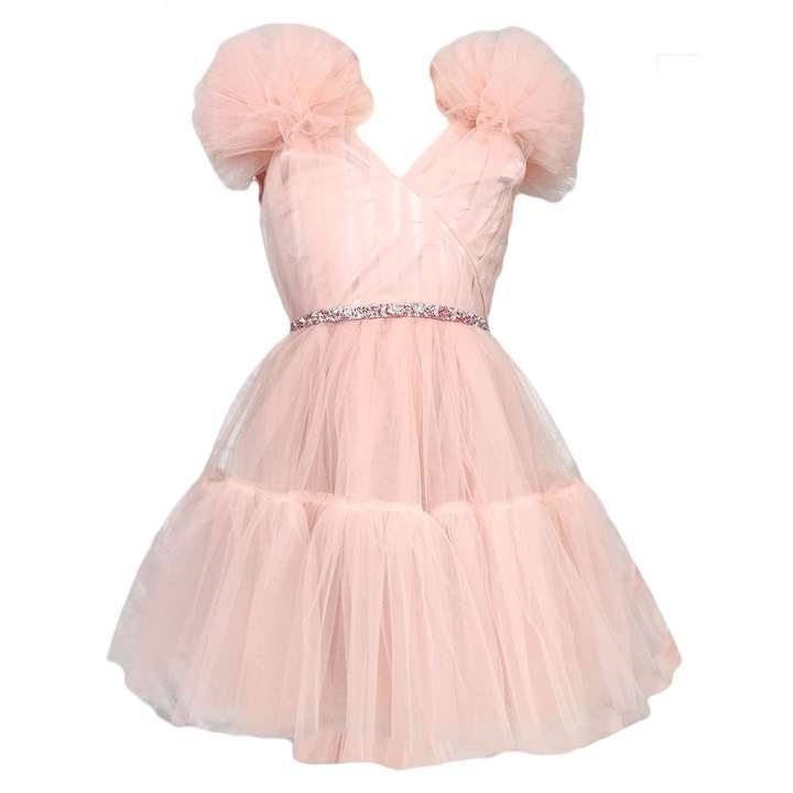 Rochita ocazie eleganta fetite, model Jasmine, Roz