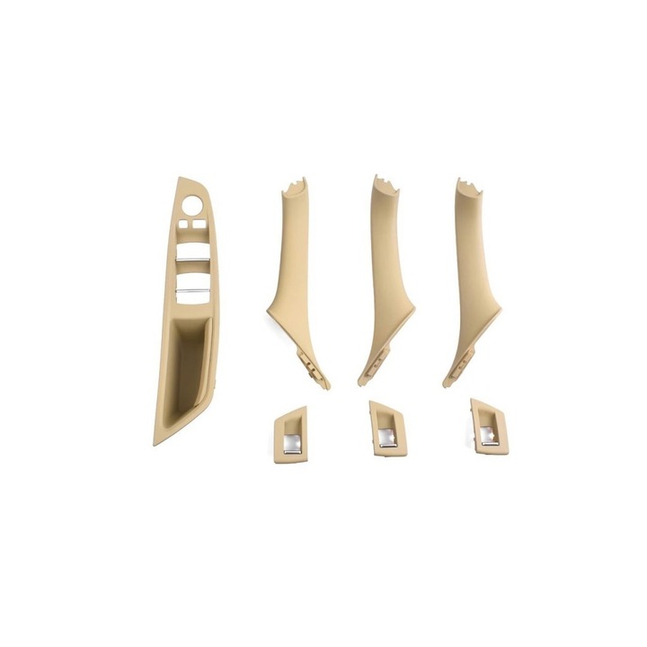Kit manere interior, BMW 5 F10, Pentru toate usi, Bej inchis