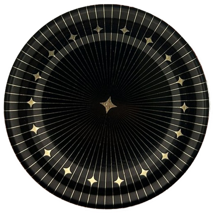 Set 20 Capace cu filet, Danros, 70 mm, Metal, Negru