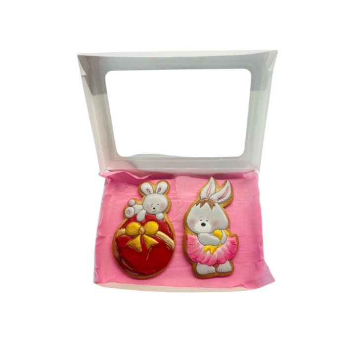 Set Exclusiv de Biscuiti Iepurasi - Pictati Manual si Decorati cu Royal Icing, Navada