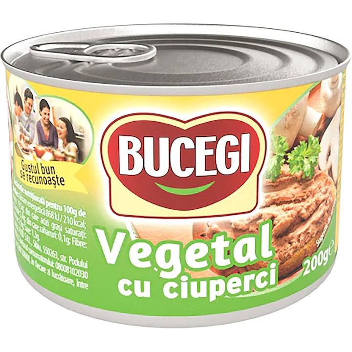 Pate Vegetal cu Ciuperci, Bucegi, 6 x 200 g