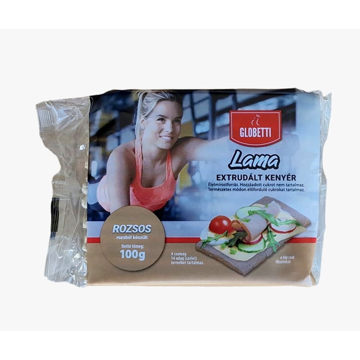 Paine extrudata LAMA - cu secara - Globetti - 100g