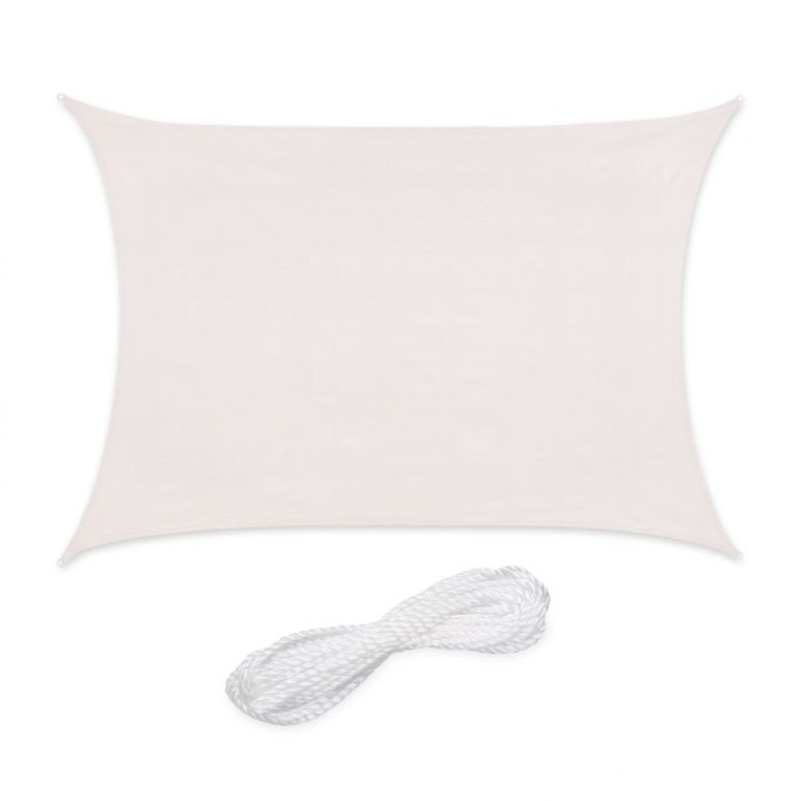 Copertina tip parasolar Relaxdays, cu protectie UV, alb, 2x4 m, 10048681