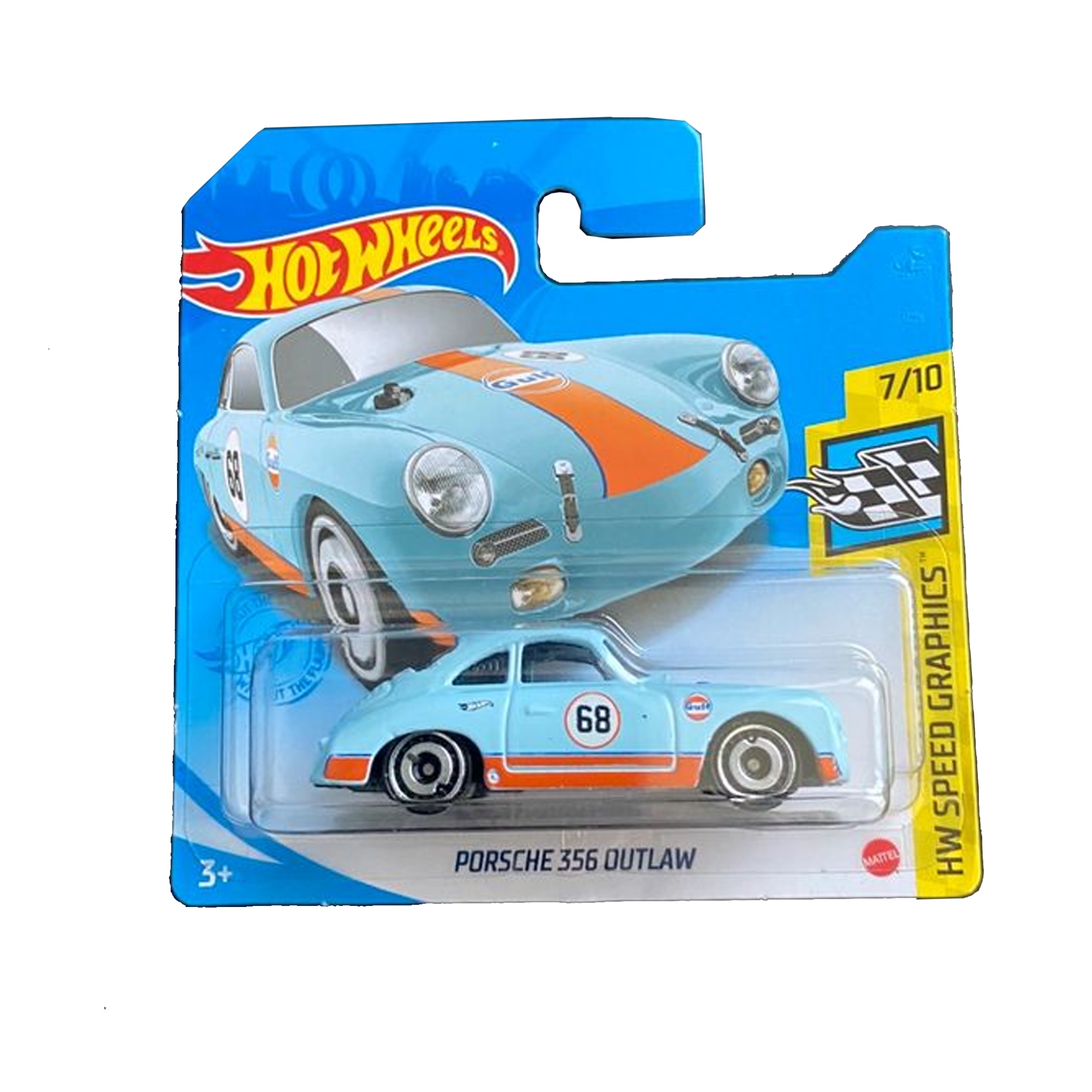 Masinuta Metalica Hot Wheels Porsche 356 Outlaw, Colectia 2021, Gulf ...