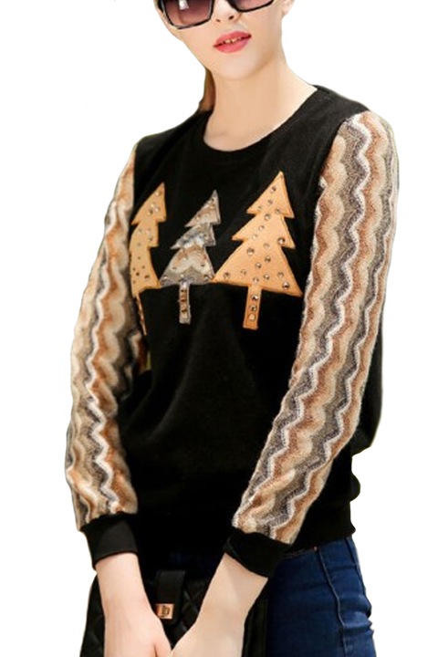 Bluza dama, JUP, Poliester, Negru, S/M