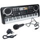 Orga electronica pentru Copii, 61 clape, MorFansi, cu microfon si functie de inregistrare, 10 melodii demo, 16 timbres, incarcator, 54 x 17 x 5 cm