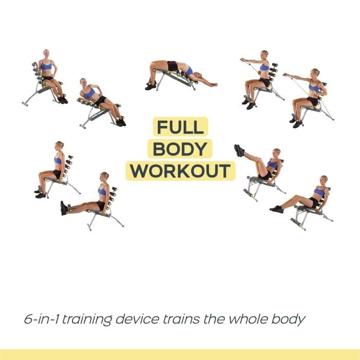 Aparat multifunctional fitness 6 in 1, Rock Gym, abdomenul