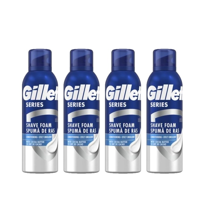 4 db Gillette borotvahab 200 ml eukaliptusz készlet, hidratáló formula, alkoholmentes, hipoallergén
