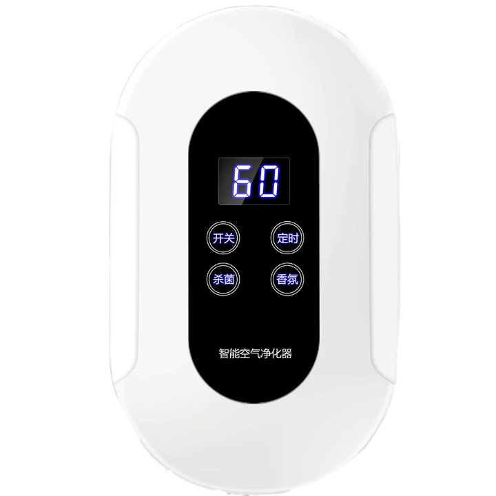 Légtisztító ózonnal, 5W, 100mg/h, 30 négyzetméteres felületig, LCD, 220V táp, fehér
