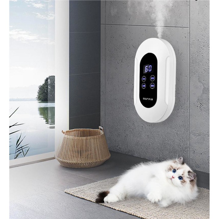Légtisztító ózonnal, 5W, 100mg/h, 30 négyzetméteres felületig, LCD, 220V táp, fehér