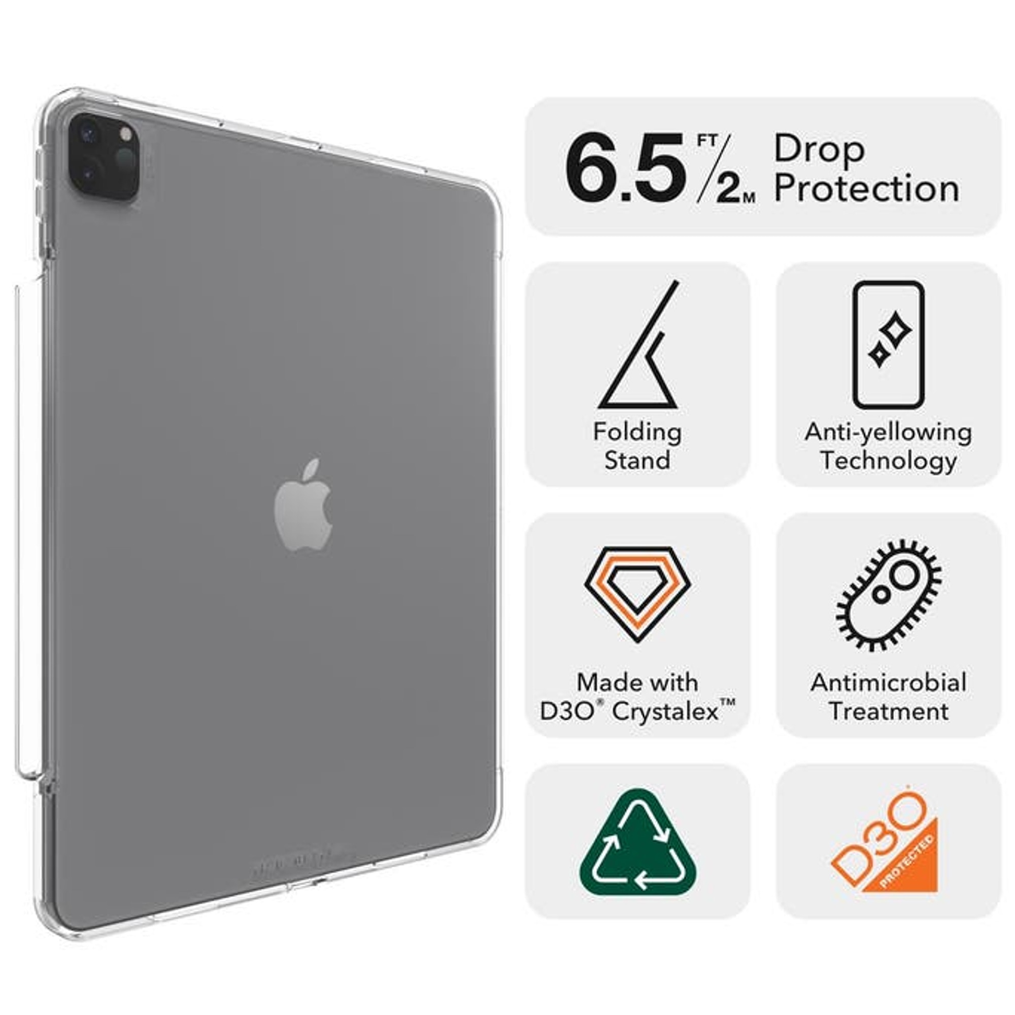 Husa de protectie ZAGG Gear4 Crystal Palace pentru Apple iPad Pro 11" 2022/2021, Clear