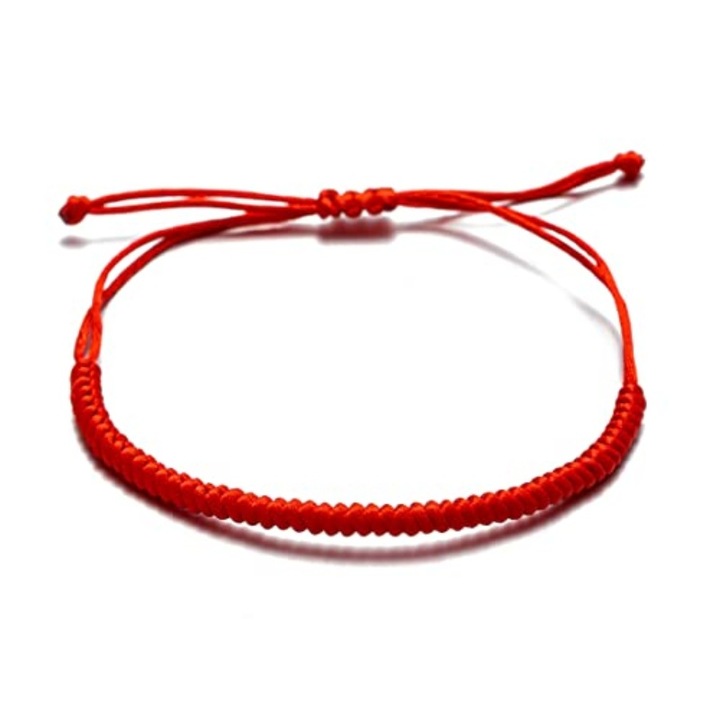 Bratara ajustabila, handmade, impermeabila, rosu