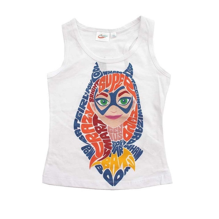 Trikó lány szuperhősnek, DC Comics, DC Super Hero Girls ER1490A, pamut, fehér, többszínű, 4 év, 104 cm