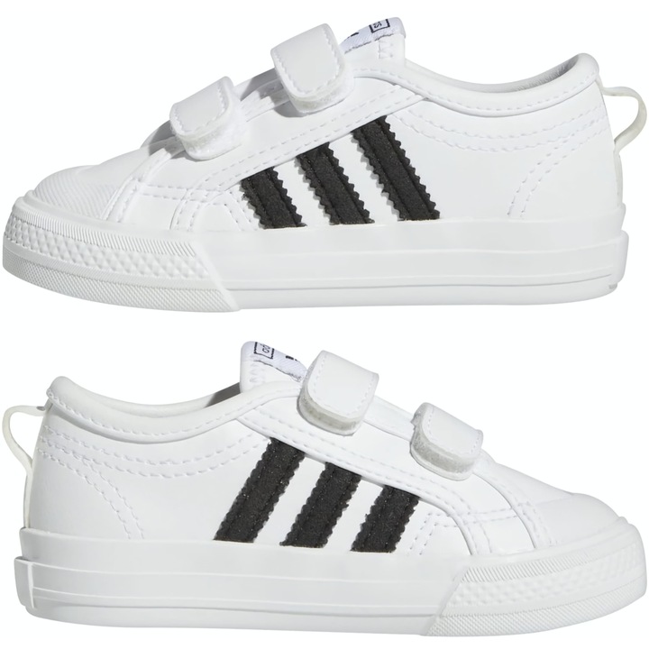 Детски маратонки, Adidas, Кожа, Бял, Бял