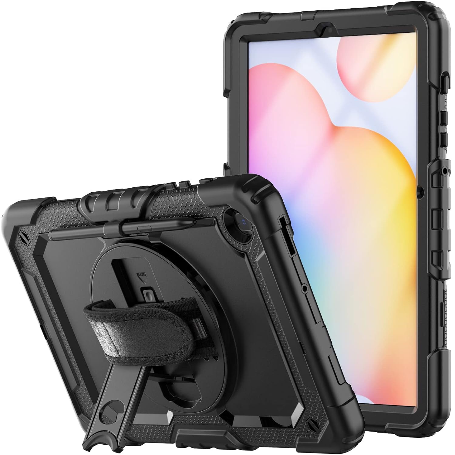 Carcasa 360 grade Solid compatibila cu Samsung Galaxy Tab A9 8.7 inch, Protectie display, Black