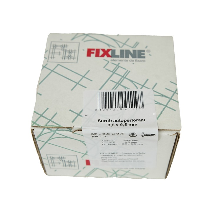 Surub autoperforant 3, 5x9, 5mm Fixline, 1000buc