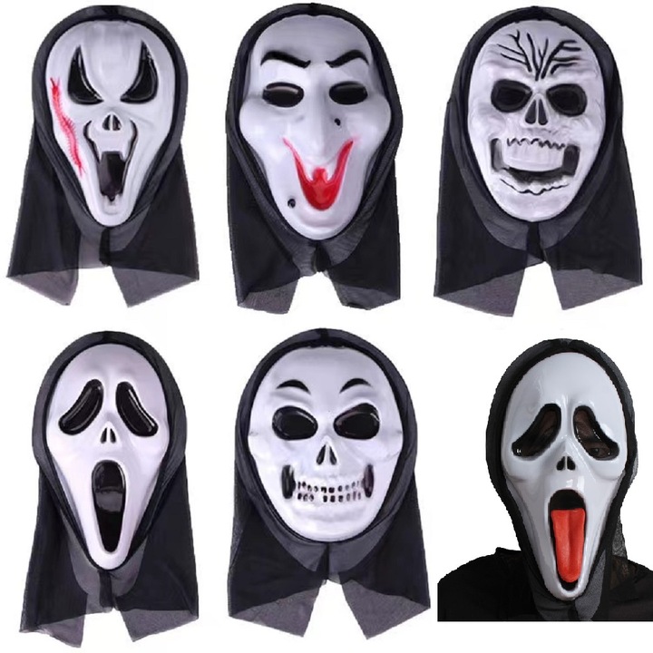 Комплект от 6 Scream Scary Skull Masks за Хелоуин Cosplay Dress Party, carrlinechoo®