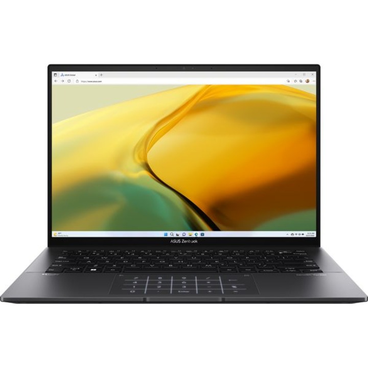 Лаптоп Asus ZenBook 14 OLED UM3402YA-KM799X, 14 инча 2880 x 1800, AMD Ryzen 7 7430U 6 C / 12 T, 2.3 GHz - 4.3 GHz, 20 MB кеш памет, 16 GB DDR4, 512 GB SSD, AMD Radeon Graphics, Windows 11 Pro