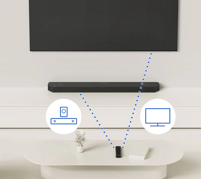 Soundbar SAMSUNG HW-Q810D, 5.1.2, 360W, Bluetooth, Wi-Fi, Subwoofer wireless, Dolby Atmos, negru 12 res 85db6b757644eec237426cc3d86a2001