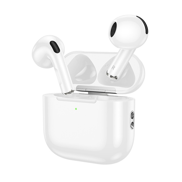 Bluetooth 5.3 слушалки, Borofone TWS BW64, Hi-Fi, 300mAh, True White
