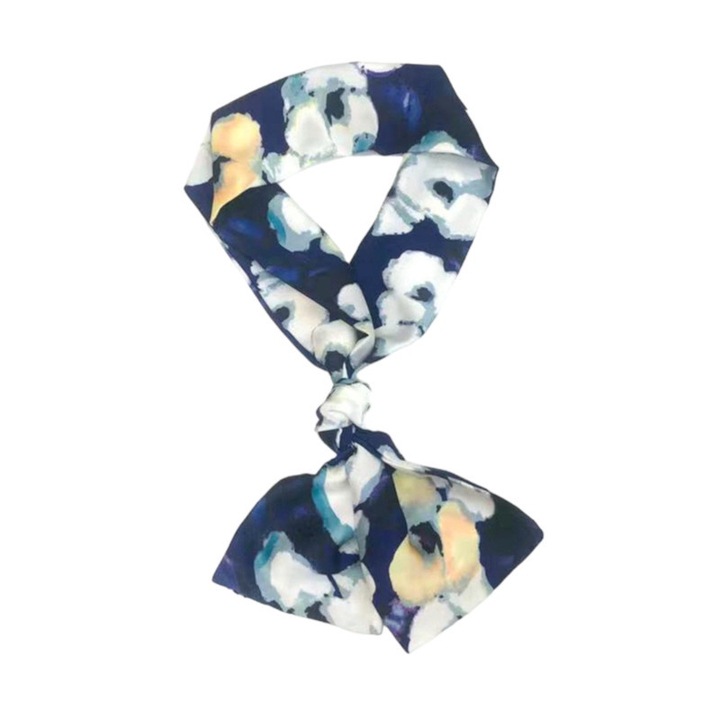 Esarfa Satin, Alb, 145x14 cm