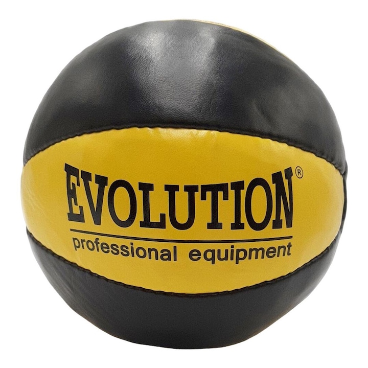 Minge fitness, Evolution Beeline, piele ecologica, galben/negru, 5 kg