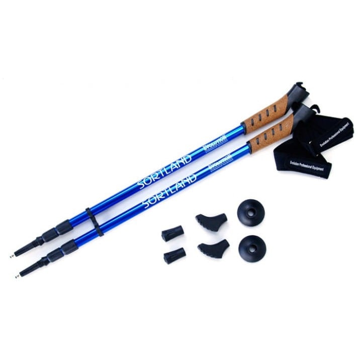Sortland Nordic Walking Evolution botok, Antishock rendszer, teleszkópos, kék, 67-135 cm