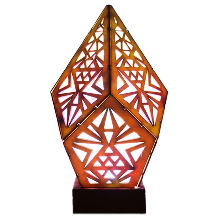 Lampa ambientala Boema Cer instelat, BRJenial, proiectii cu stele polare LED lumini colorate de noptiera, Decor pentru Casa 3d prisma proiectie lumina de noapte, Spectra