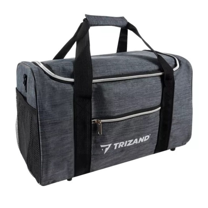 Пътна чанта Trizand, За самолет, 40x20x25 см, 20 л, Сива