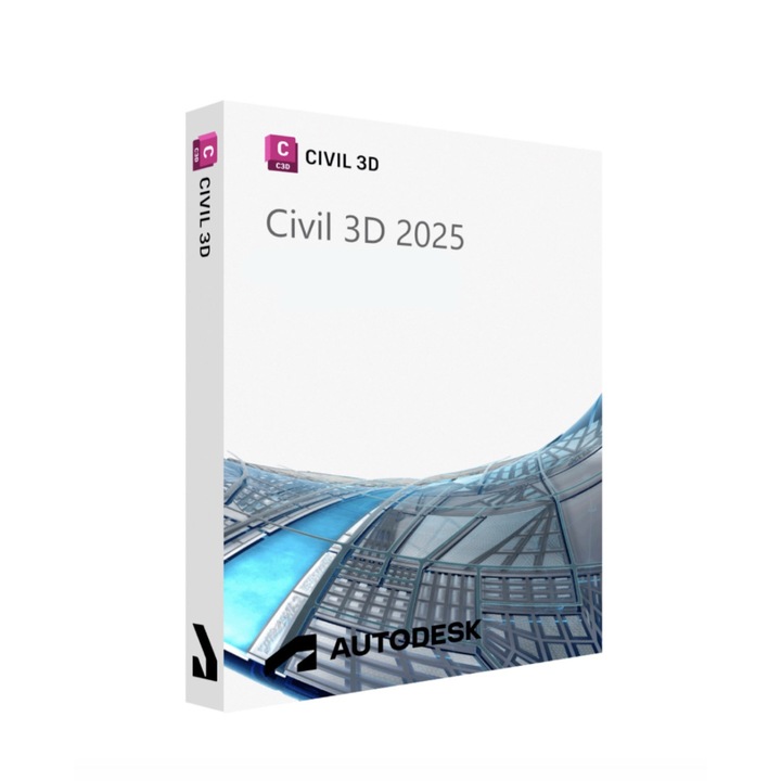 Autodesk Civil 3D 2025, електронен лиценз 1 година 2 устройства