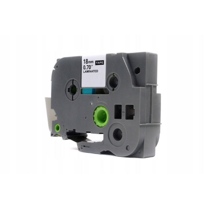 Banda adeziva Brother, compatibila, negru pe galben, 18mmx8m, garantie pe viata