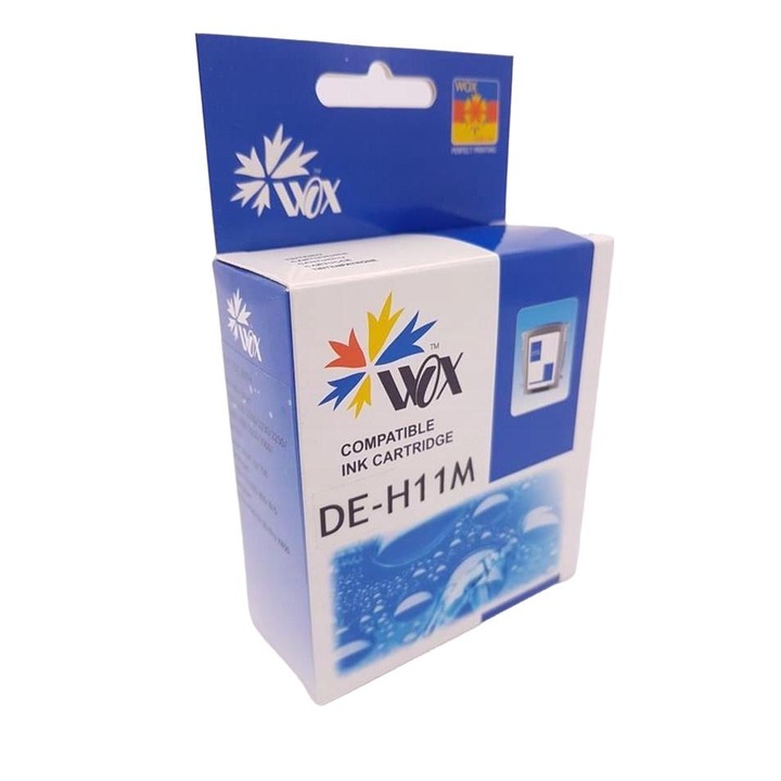 Wox tintasugaras nyomtatópatron, bíbor, kompatibilis a HP 11-gyel