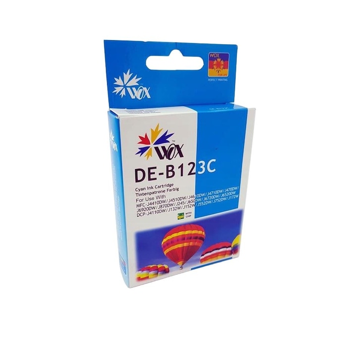 Cartus imprimanta inkjet Wox compatibil Brother LC-123Y/LC-121Y, Galben