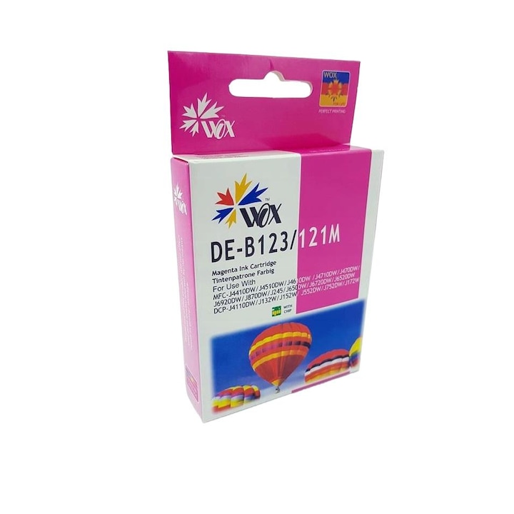 Cartus imprimanta inkjet Wox compatibil Brother LC-123C/LC-121C, Cyan