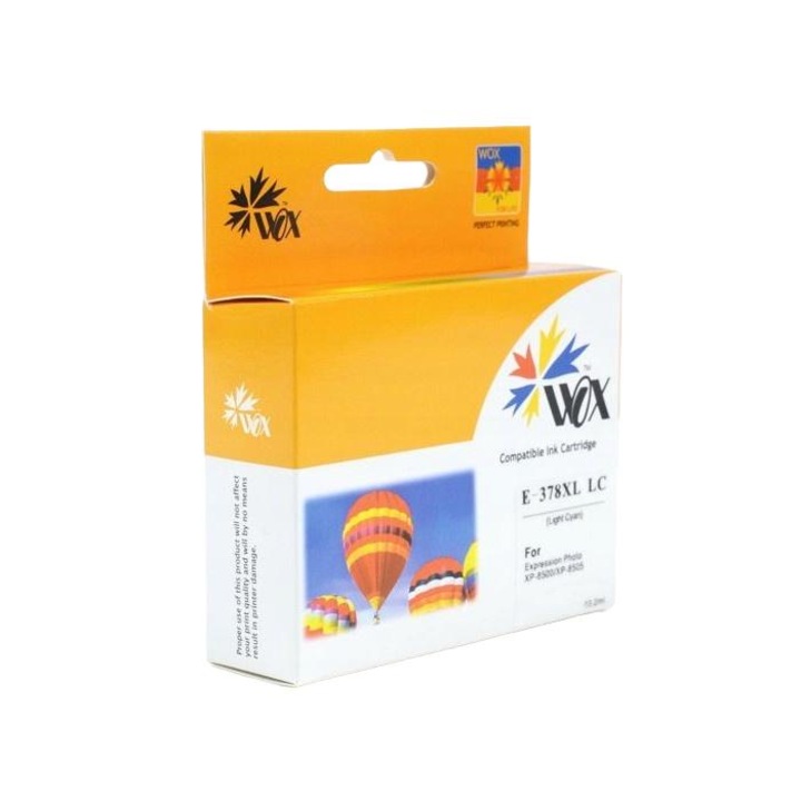 Wox tintasugaras nyomtatópatron, kompatibilis EPSON 378XL, világos cián