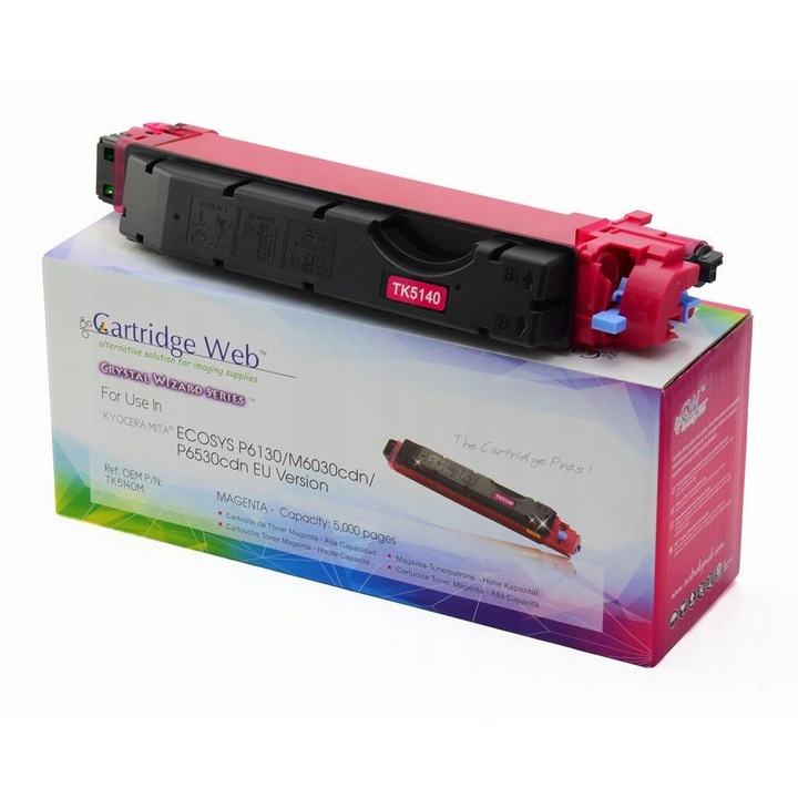 Cartus toner Cartridge Web magenta, compatibil Kyocera TK5140, 5000 pagini